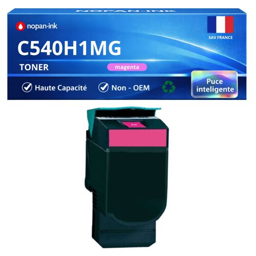 Toner compatible pour Lexmark C540H1MG Magenta 2000 pages NOPAN-INK
