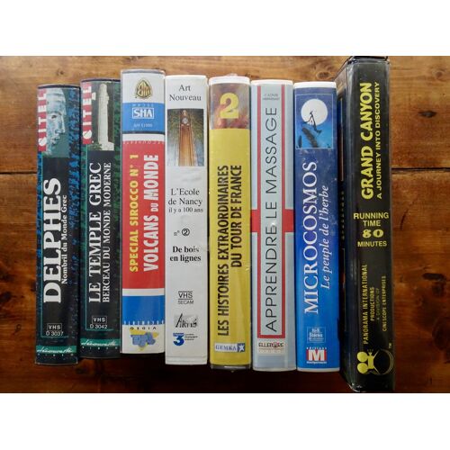 Lot De 9 Cassettes Vhs De Documentaires Variés