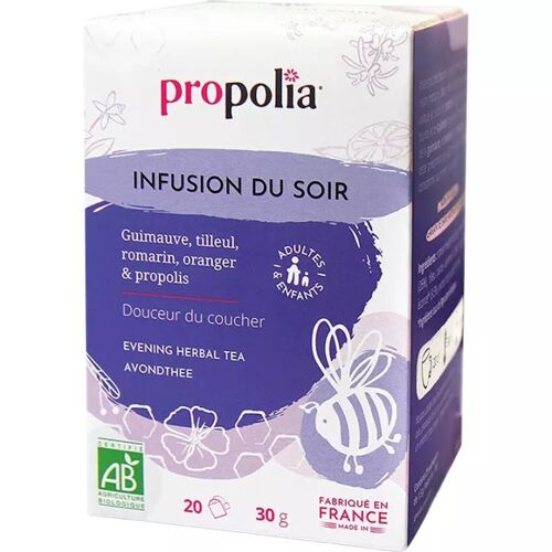 Propolia Infusion Du Soir Bio Douceur Du Coucher 20 Sachets 