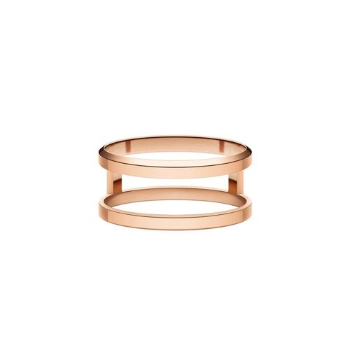 Bague Femme Daniel Wellington Collection Elevation - Design Double Anneau En Acier Inoxydable Or Rose