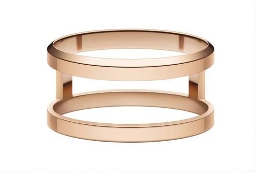 Bague Femme Daniel Wellington Collection Elevation - Design Double Anneau En Acier Inoxydable Or Rose