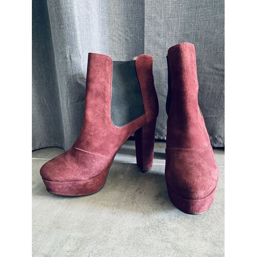 Très Belles Bottines Cuir Daim Plateau 39 