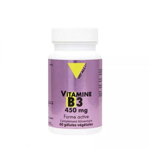 Vitall+ Vitamine B3 450mg 60 Gélules Végétales 