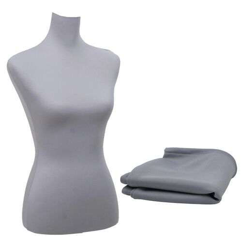Toile de rechange pour mannequin de couture HWC-Q24, housse en tissu pour mannequin de couture, tissu/textile   gris