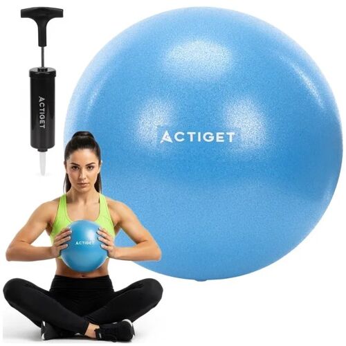 Actiget Ballon Pilates 22 Cm Avec Pompe De Gymnastique Pour Exercices De Rééducation, Gonflable Bleu