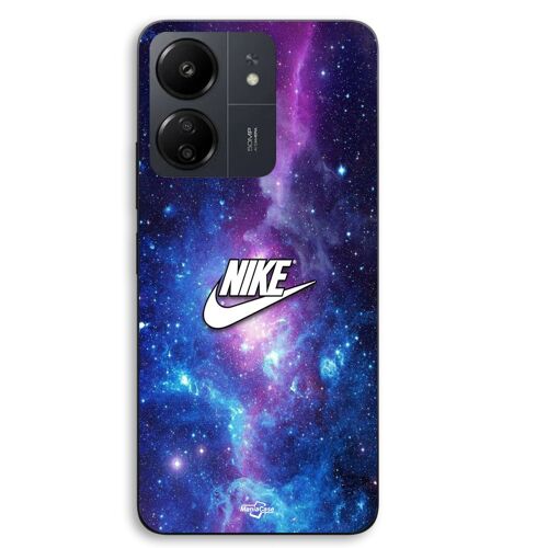 Coque Pour Xiaomi Redmi 13C 4g Nike logo blanc espace coloré Maniacase