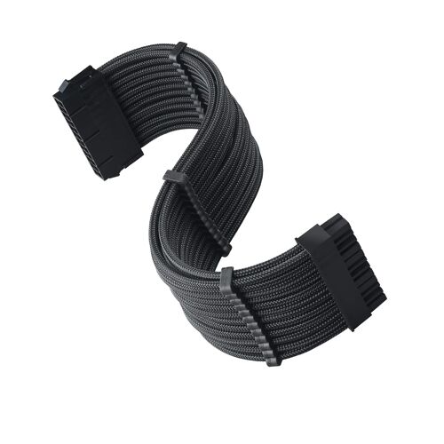 SilverStone SST-PP07E-MBB - 30cm Carte mère 24pin vers 24pin Cable d'extension manchonné, noir