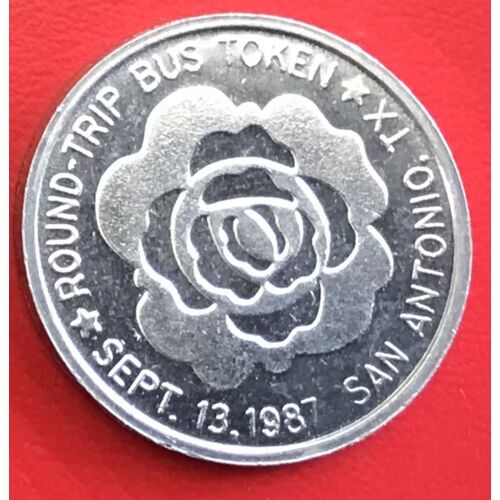 Jeton - Bus Token - Visit Jean Paul I I - San Antonio Texas - 1987