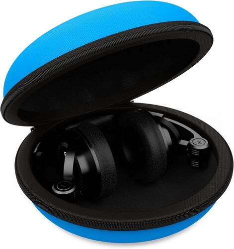 ELVORIX-Atlanta Case 30 Blue - Étui pour Casque à Coque Dure - Pochette pour Casque - Mallette de Protection - Fabriqué en EVA - Dimensions Internes 17,5 x 17,5 x 9 cm - Couleur Bleue