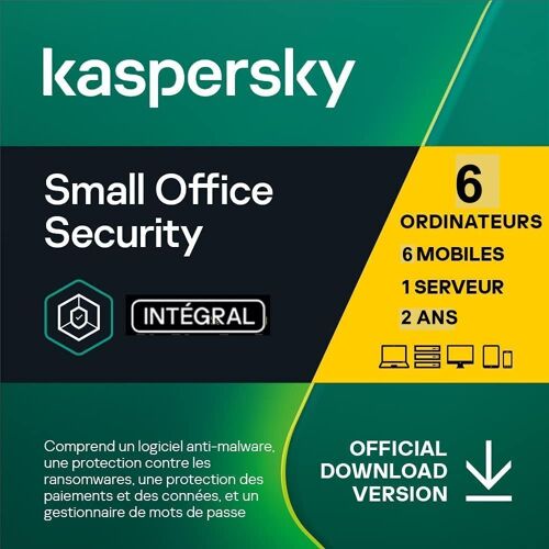 Kaspersky Small Office Security - 1 Serveur + 6 Postes + 6 Mobiles 2ans - Pour Tpe Et Pme - Esd Envoi Par Email