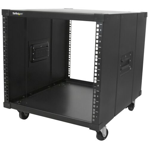 StarTech.com Rack de serveur 9U avec poignées intégrées - Armoire pour serveur à roulettes - Bâti rack portable - 9U - Rack - noir - 9U - 23