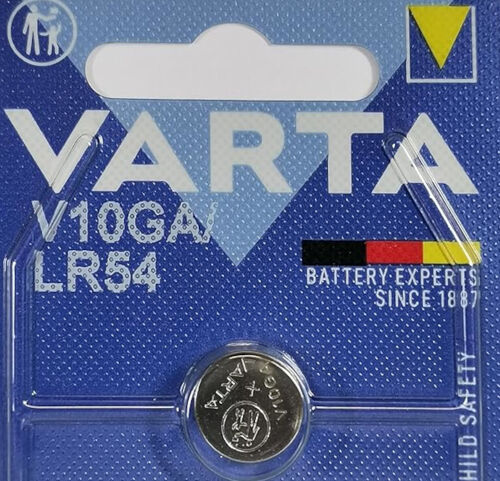 LOT DE 2 PILES BOUTON BATTERIE 1,5V ACCU Type: AG10, LR1130, G10, LR54, 189, GP89A, 389, SR1130W, L1131H POUR MINUTEUR COCOTTE MINUTE CLIPSO SEB - Varta