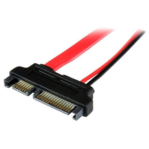 StarTech.com Adaptateur SATA Slimline de 15 cm vers SATA avec alimentation - F/M - Adaptateur ATA - Serial ATA 150/300/600 - SATA Slimline (F) pour combo SATA (M) - rouge