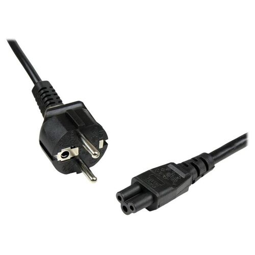 StarTech.com Câble d'Alimentation en Trèfle (PC Portable) 2 m - Schuko CEE7 vers IEC 320 C5 - Alimentation Tripolaire - CEE7 (M), C5 (F) - Câble d'alimentation - IEC 60320 C5 pour power CEE 7/7 (M) - CA 250 V - 2 m - noir
