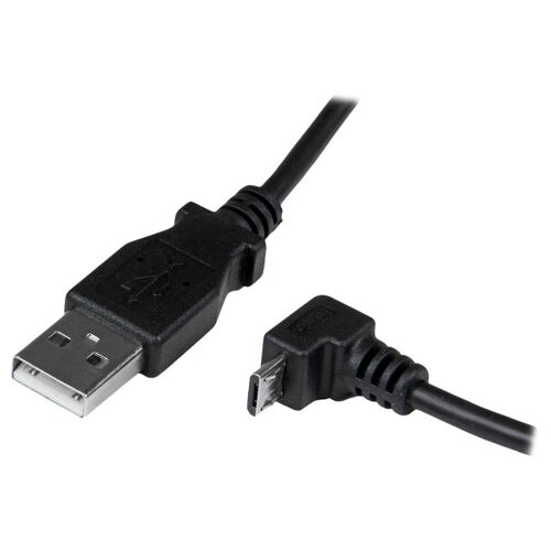 StarTech.com Câble Micro USB 2 m - A vers Micro B coudé 90° vers le bas - Câble USB Micro B Angle Coude vers le bas - Noir 2m - Câble USB - Micro-USB de type B (M) pour USB (M) - USB 2.0 - 2 m - moulé, connecteur à 90 ° - noir