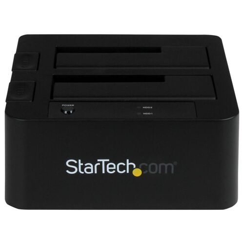 StarTech.com Dock pour Disque Dur 2 baies USB 3.0, eSATA à SATA 2,5/3,5" - Contrôleur de stockage - 2.5", 3.5" - SATA 6Gb/s - eSATA 6Gb/s, USB 3.0 - noir - pour P/N: SVA12M5NA