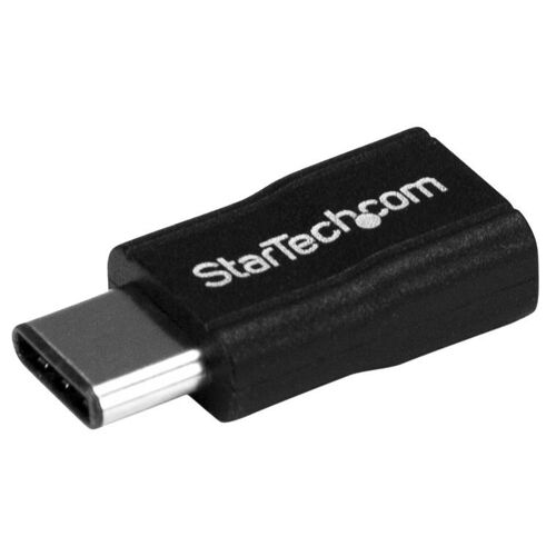 StarTech.com Adaptateur USB 2.0 USB-C vers Micro USB - M/F - Convertisseur USB Type-C pour Nokia N1, Nexus 6P/5X et plus - Adaptateur USB - USB-C (M) pour Micro-USB de type B (F) - USB 2.0 - noir