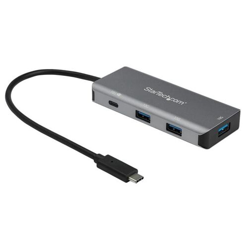 StarTech.com Hub USB-C a 4 ports avec PD 100 W - 3 ports USB-A, 1 port USB-C - 10 Gbps - Cable hote integre de 25 cm (HB31C3A1CPD3) - Concentrateur (hub) - 1 x USB-C + 3 x USB 3.1 - de bureau - pour P/N: PEXUSB321C