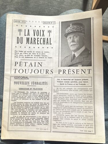 La Voix Du Maréchal, Bulletin Nº 17 Janvier 1975