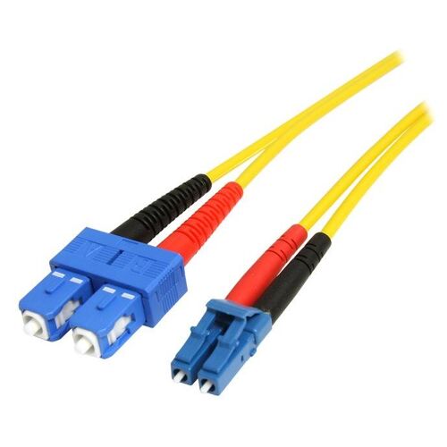 StarTech.com 10m Fiber Optic Cable - Single-Mode Duplex 9/125 - LSZH - LC/SC - OS1 - LC to SC Fiber Patch Cable (SMFIBLCSC10) - Cordon de raccordement - mode unique SC (M) pour mode unique LC (M) - 10 m - 10 m - fibre optique - duplex - 9 / 125...