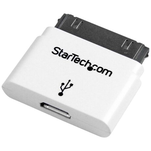 StarTech.com Adaptateur connecteur Apple Dock vers Micro USB pour iPhone iPod iPad - Convertisseur 30 broches vers Micro USB M/F - Blanc - Adaptateur de recharge/données - Apple Dock mâle pour Micro-USB de type B femelle - blanc - pour Apple...