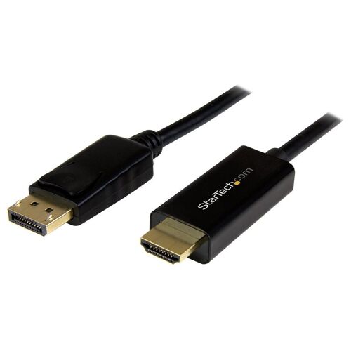 StarTech.com Câble adaptateur DisplayPort vers HDMI de 1 m - Convertisseur DP vers HDMI avec câble intégré - M/M - Ultra HD 4K - Noir - Câble adaptateur - DisplayPort mâle pour HDMI mâle - 1 m - noir - support 4K - pour P/N: TB3DK2DPPD...