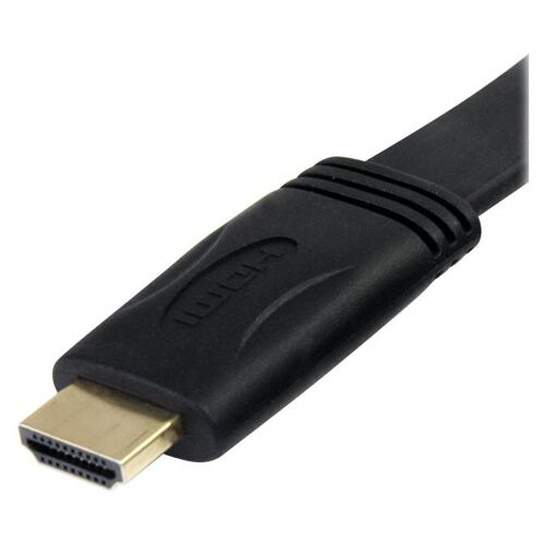 StarTech.com Câble plat - HDMI vers HDMI avec Ethernet - Ultra HD 4k x 2k - 3 m (HDMIMM10FL) - Câble HDMI avec Ethernet - HDMI mâle pour HDMI mâle - 3 m - noir