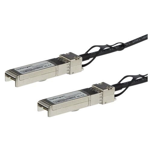 StarTech.com Câble SFP+ à connexion directe de 1 m - Conforme à MSA - Cordon SFP+ 10G - Câble Twinax passif - Câble DAC - Câble d'attache directe 10GBase - SFP+ verrouillé pour SFP+ verrouillé - 1 m - twinaxial - SFF-8431/SFF-8432 - passif - noir