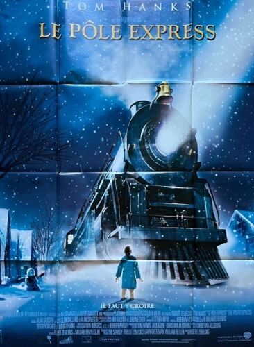 Le Pôle Express - Affiche Originale De Cinéma - Format 120x160 Cm - Un Film De Robert Zemeckis Avec Tom Hanks, Leslie Harter Zemeckis, Eddie Deezen, Nona Gaye - Année 2004
