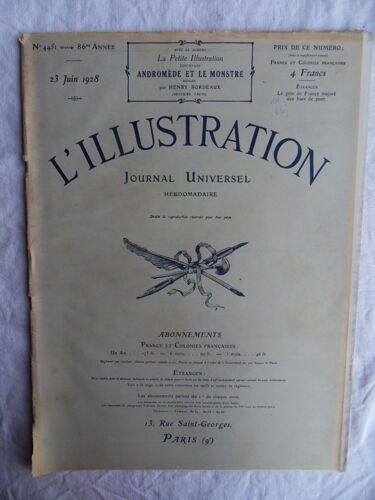 Hebdomadaire L'Illustration N°4451 Du 23 Juin 1928