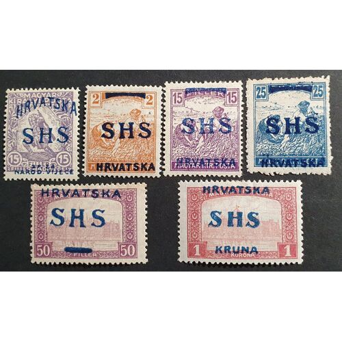 Yougoslavie Neuf Avec Charnières N° 4-8-13-16-19-22 Lot De 6 Timbres De 1918-19