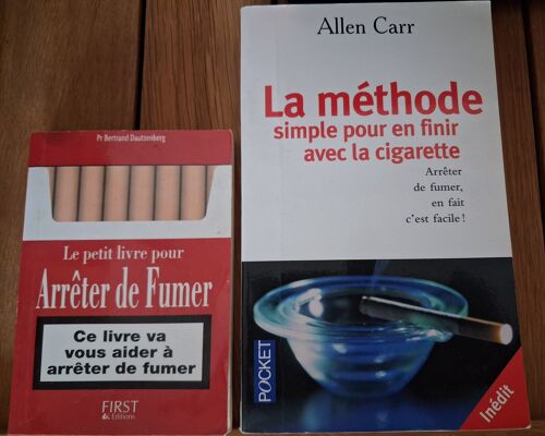 Lot De 2 Livres La Méthode Simple Pour Arrêter La Cigarette De Allen Carr Et Le Petit Guide Pour Arrêter De Fumer