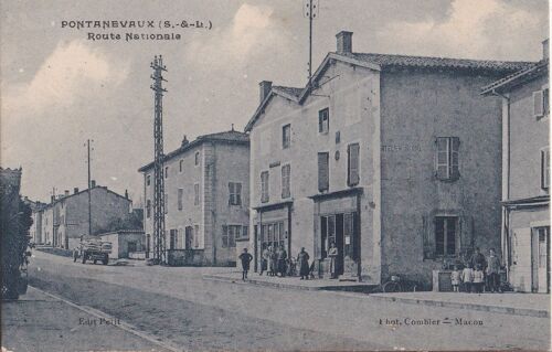Carte Postale Pontanevaux Route Nationale