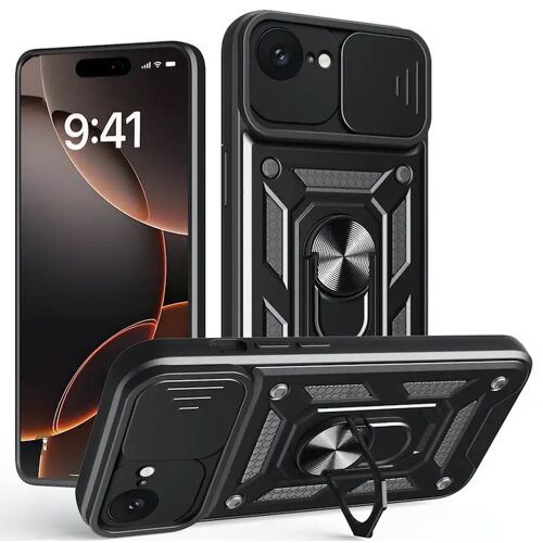 Coque pour Apple iPhone 17e - housse etui rigide anti choc + verre trempe - NOIR