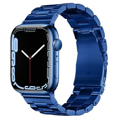 Forcell F-Design FA10 Collier Bleu Acier inoxydable pour Apple Watch 38/40/41mm