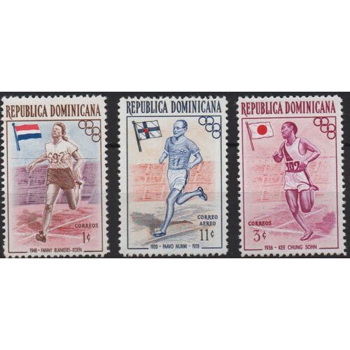 République Dominicaine Timbres Sports : Champions D' Athlétisme