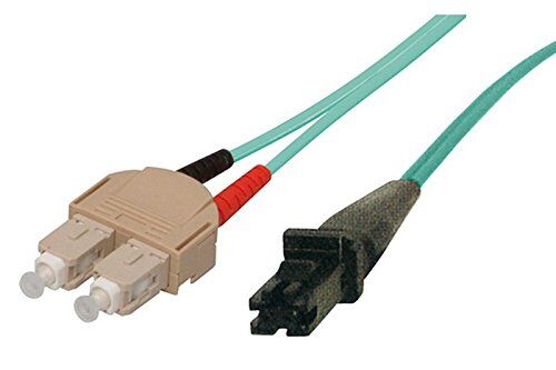 Tecline Fröhlich + Walter - Patch-Kabel - SC multi-mode (M) - MT-RJ Multimodus (M) - 2 m - Glasfaser - 50/125 Mikrometer - OM3 - Türkis (39975003)