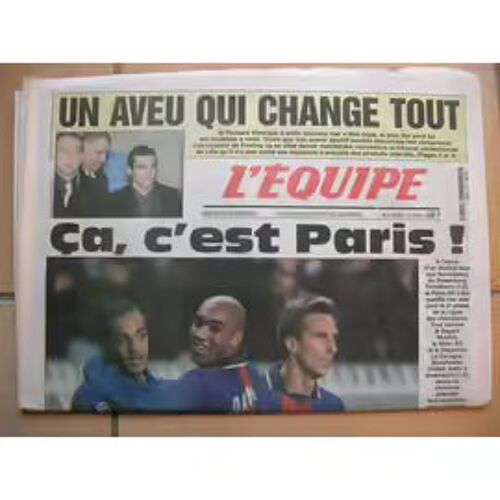 Journal L’Équipe: Richard Virenque Avoue S'Être Dopé