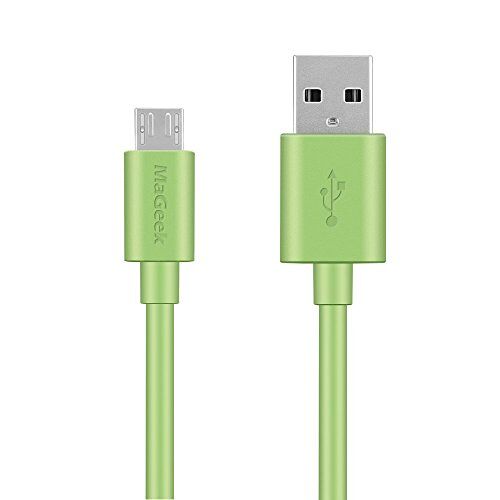 MaGeek(R) 1.8m Micro USB Cable Haute Vitesse USB 2.0 Sync et Charge pour Samsung, HTC, Sony, Motorola, LG, Google, Nokia (Vert)