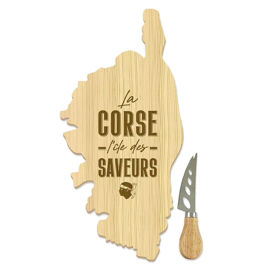 Coffret Planche Apéritif Corse En Bambou Avec Couteau