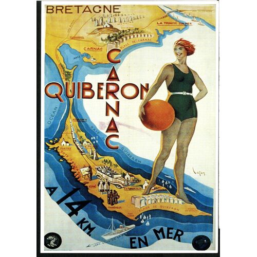 Carte Postale Bretagne Quiberon Carnac , 1925 Laton , Carte Moderne