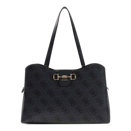 GUESS Sac à épaule anthracite pour femme - Janie Logo Tote Bag Coal Logo 345057