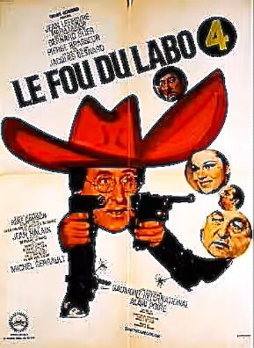 *** Le Fou Du Labo 4 De Jacques Besnard - 1967 - Jean Lefebvre - Bernard Blier - Pierre Brasseur - Michel Serrault - Affiche De Cinéma Originale - 60 X 80 (Ferracci) - Très Bon Etat - Mondiakl Relay *