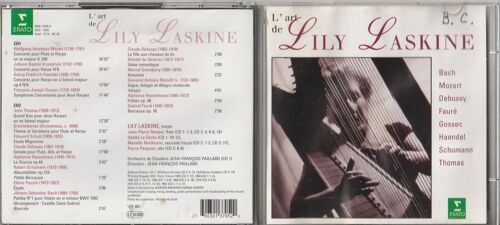 Double Cd Album - L'Art De Lily Laskine - Orch. Jean -Franois Paillard - Rampal - Gossec Schumann- Thomas Krumpholz Erato