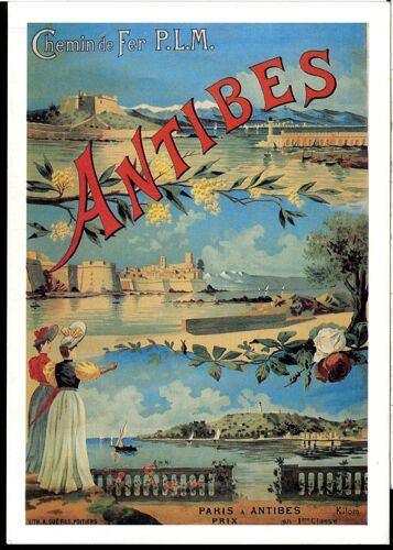 Carte Postale Chemin De Fer P.L.M. Antibes 1900 , Carte Moderne