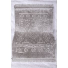 Tapis De Prière Épais Grande Taille De Couleur Gris