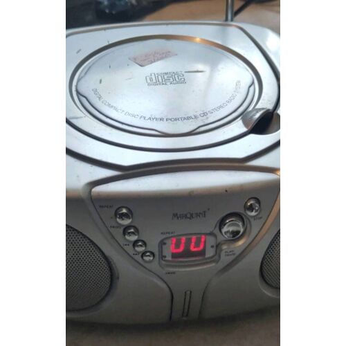 Lecteur CD Marquant MPR-64 digital compact disc audio player portable stéréo radio AM / FM system argent Silver plata mpr64