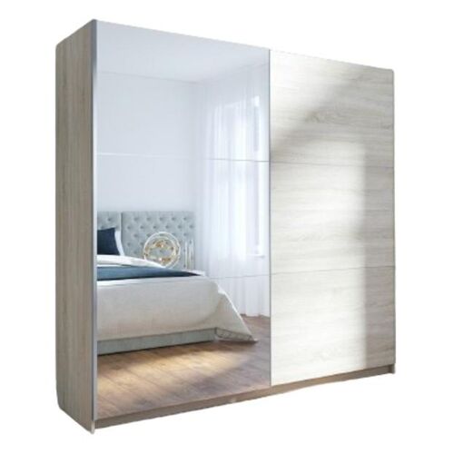 Meublorama DS-MK-ARSALA11-III-SONOMA*5C/179KG placard et armoire de chambre à coucher 4 étagères 2 portes(s)