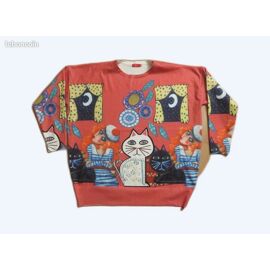 Pull Femme Motif Chat T 46/48
