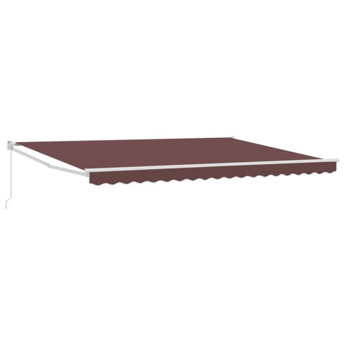 Vidaxl Auvent Rétractable Manuel Marron 4 X 2 M
